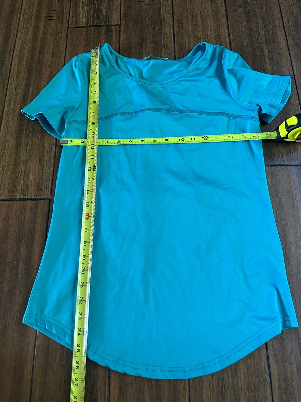 Scoop Neck Short Sleeve Tee — Turquoise